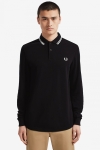 Fred Perry LS TWIN TIPPED Hemd 102 Black