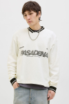 Jack & Jones Horizon Sports Print Sweat LS V-neck Cloud Dancer