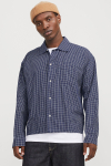 Jack & Jones Austin Loose Fit Check Hemd Ocean Cavern