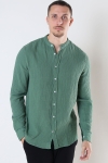 Kronstadt Johan Muslin Henley Hemd Ivy Green