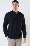 ONLY & SONS CAIDEN HALF PLACKET LINEN Hemd Black