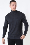 Jeff Potter Turtleneck Strik Charcoal Mix