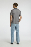 Selected Fave Zip Polo SS Medium Grey Melange