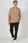 Selected Ginger SS Knit Relaxed Fit Polo Chipmunk