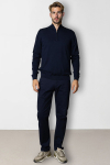 Clean Cut Copenhagen Claude half zip knit Navy Melange