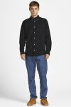 Jack & Jones ATLAS CORD Hemd L/S BUTTON DOWN Black SLIM FIT