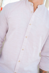 ONLY & SONS CAIDEN LS SOLID LINEN MAO Hemd Chinchilla