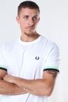 Fred Perry Bold Tipped T-Hemd Snow White