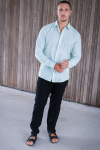 ONLY & SONS Caiden LS Linen Hemd Cashmere Blue