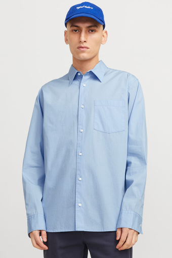 Cody Relaxed Fit Poplin LS Hemd Chambray Blue