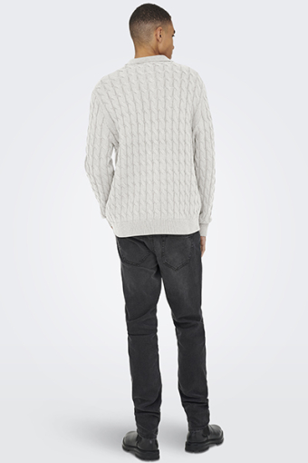 Kicker Cabel Polo Knit Antique White