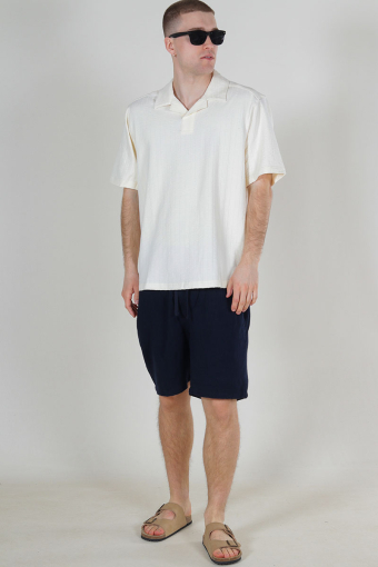 Males Regular Fit SS Resort Hemd Egret