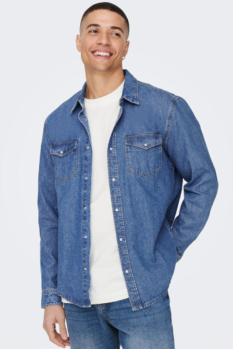 ONSBANE DENIM 3247 Hemd NOOS Medium Blue Denim