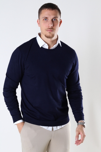 GREYSON CREW KNIT Navy