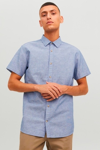 Summer Linen Hemd SS Faded Denim