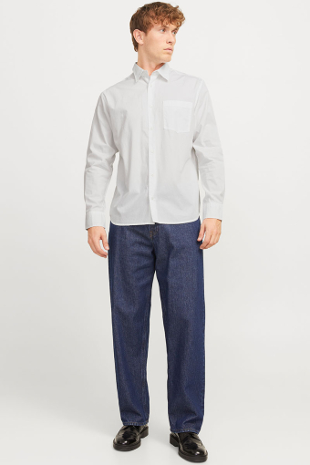 Cody Relaxed Fit Poplin LS Hemd White