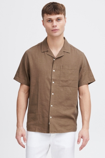 Allan Cuba Linen Hemd Shitake