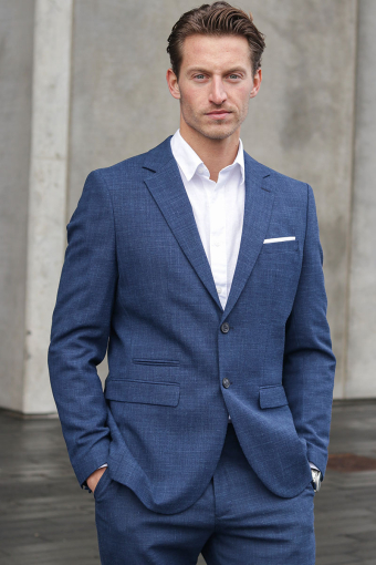SLIM OASIS LINEN BLAZER Dark Navy