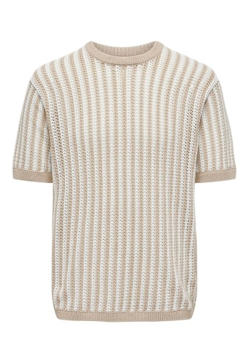 Charles Life Regular SS Knit Polo Silver Lining