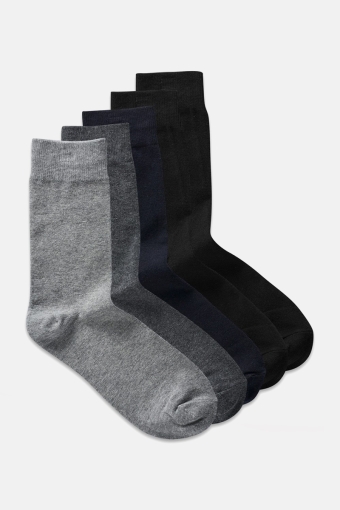 JENS SOCK 5 PACK NOOS Dark Grey Melange Light grey melange & Black navy & Black & Bl