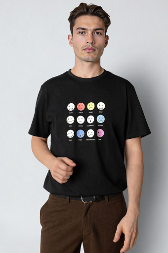 Emoji t-Hemd Black