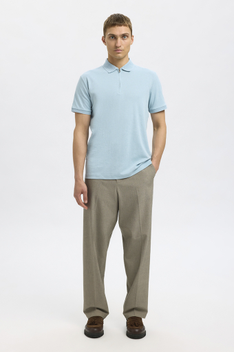 Fave Zip Polo SS Winter Sky