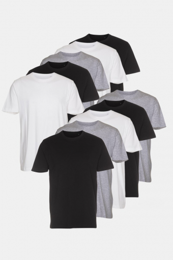 T-Hemd 10-pack Black/White/ Light Grey Melange