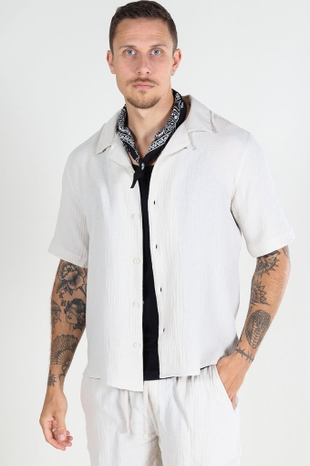 Kyle Regular Pas SS Hemd Moonbeam