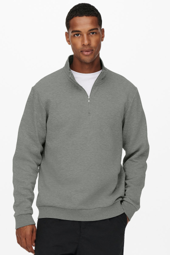 Ceres Half Zip Sweat Castor Gray