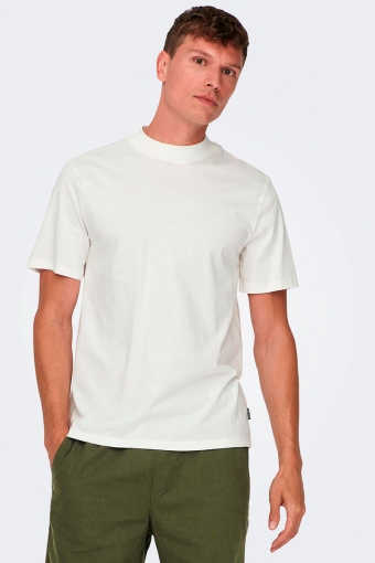 Otis Regular Mock Neck Tee Cloud Dancer