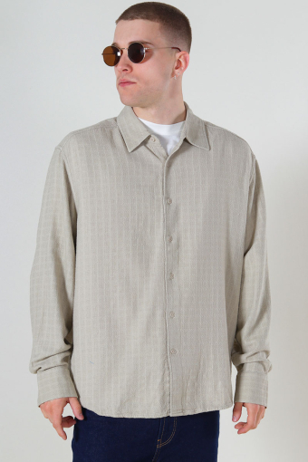 Latham LS Linen Structure Hemd Silver Lining