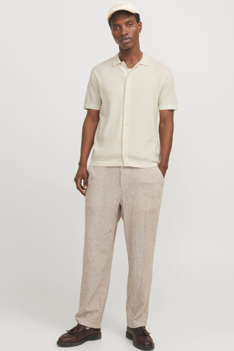 Emil Knit Structure Hemd SS Cloud Dancer