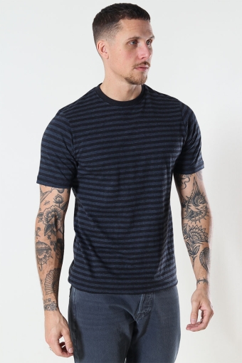 T-Hemd Striped Heather Blue/Black