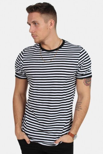 T-Hemd Striped Black/White