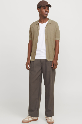 Emil Knit Structure Hemd SS Coriander