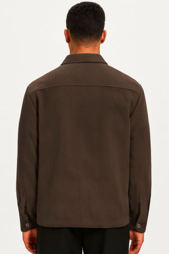 Tile Corduroy Hemd Coffee Bean