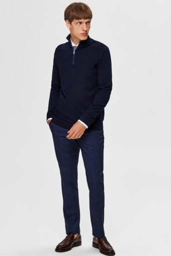 Berg Half Zip Knit Navy Blazer Melange