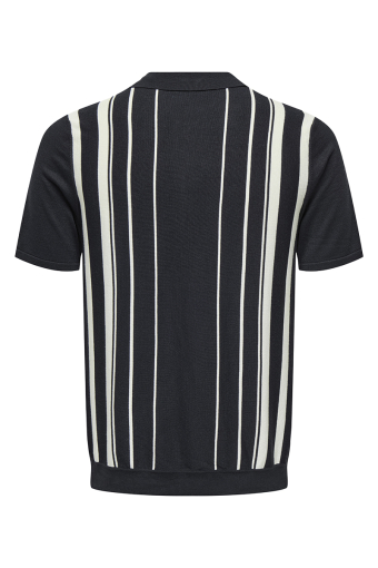 Wyler Regular Fit Zip Polo Knit Dark Navy