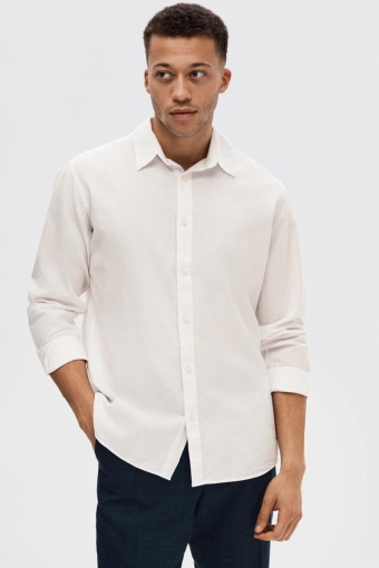 Slim Sun Linen Hemd LS White
