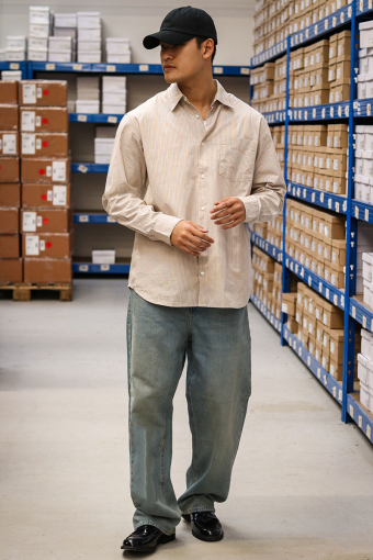 Cody Poplin Hemd LS Oxford Tan