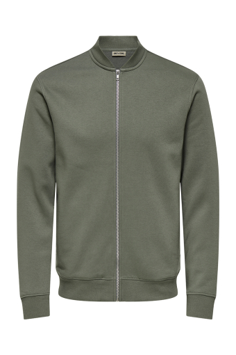 Ceres Sweat Bomber Jacket Castor Gray