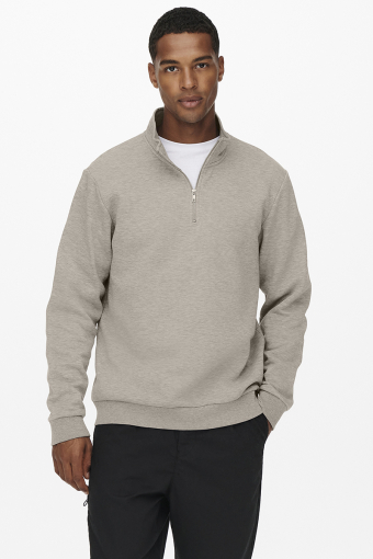 Ceres Half Zip Sweat Silver Lining