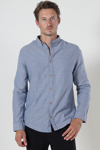 Johan Diego Cotton Hemd Navy Mix