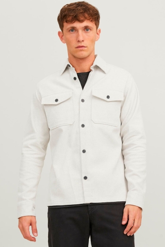 Roy Solid Overshirt White Melange