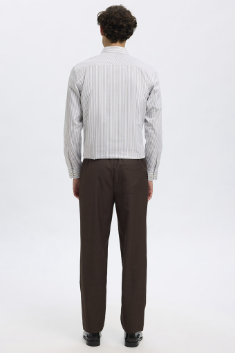 Performance Stretch LS Hemd Bright White Stripes