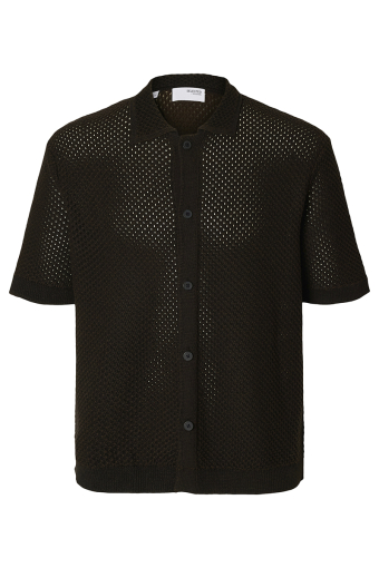 Ginger SS Knit Relaxed Fit Polo Black