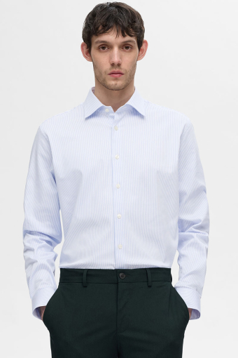 Performance Stretch LS Hemd Cashmere Blue Stripe