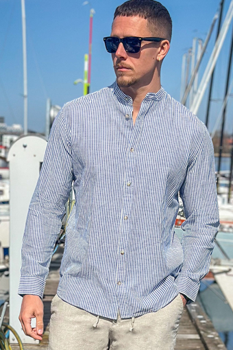 Summer Band Hemd LS Infinity Stripe