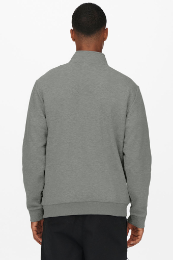 Ceres Half Zip Sweat Castor Gray