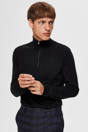 Berg Half Zip Knit Black